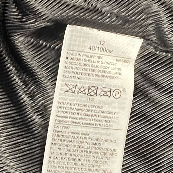 BANANA REPUBLIC Blazer Women Size 12 One Button Rayon Silk Blend Business Casual - Picture 5 of 9